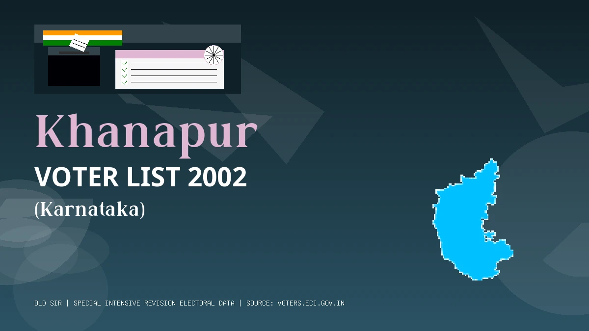 Khanapur Voter List 2002 PDF Download Karnataka