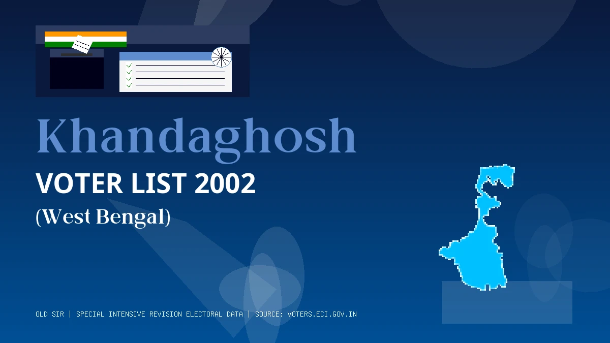 Khandaghosh Voter List 2002 PDF Download West Bengal