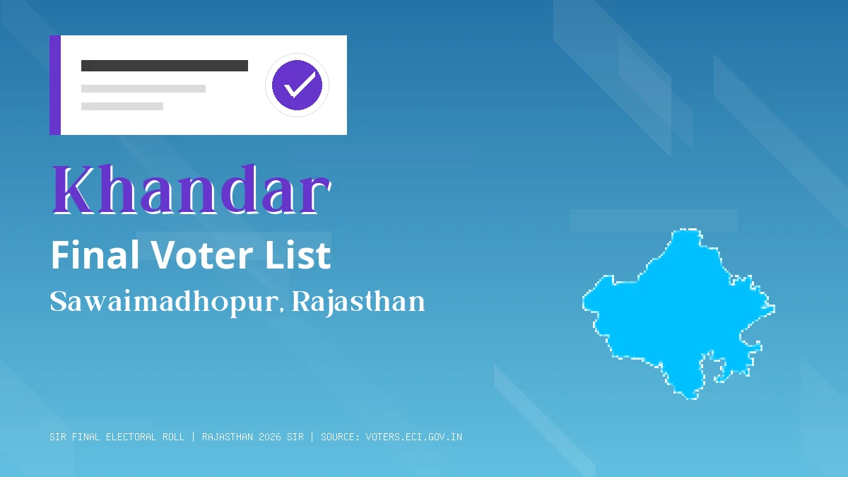 Khandar Final Voter List Rajasthan