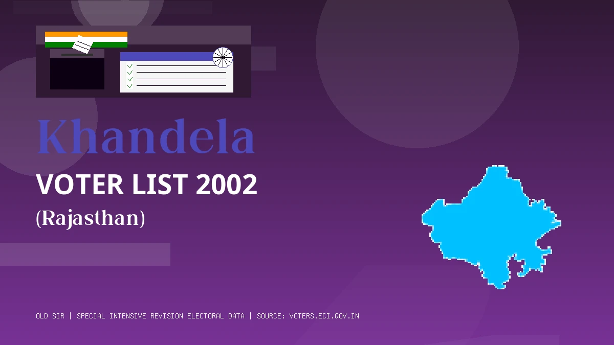 Khandela Voter List 2002 PDF Download Rajasthan