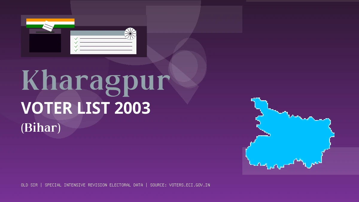 Kharagpur Voter List 2003 PDF Download Bihar