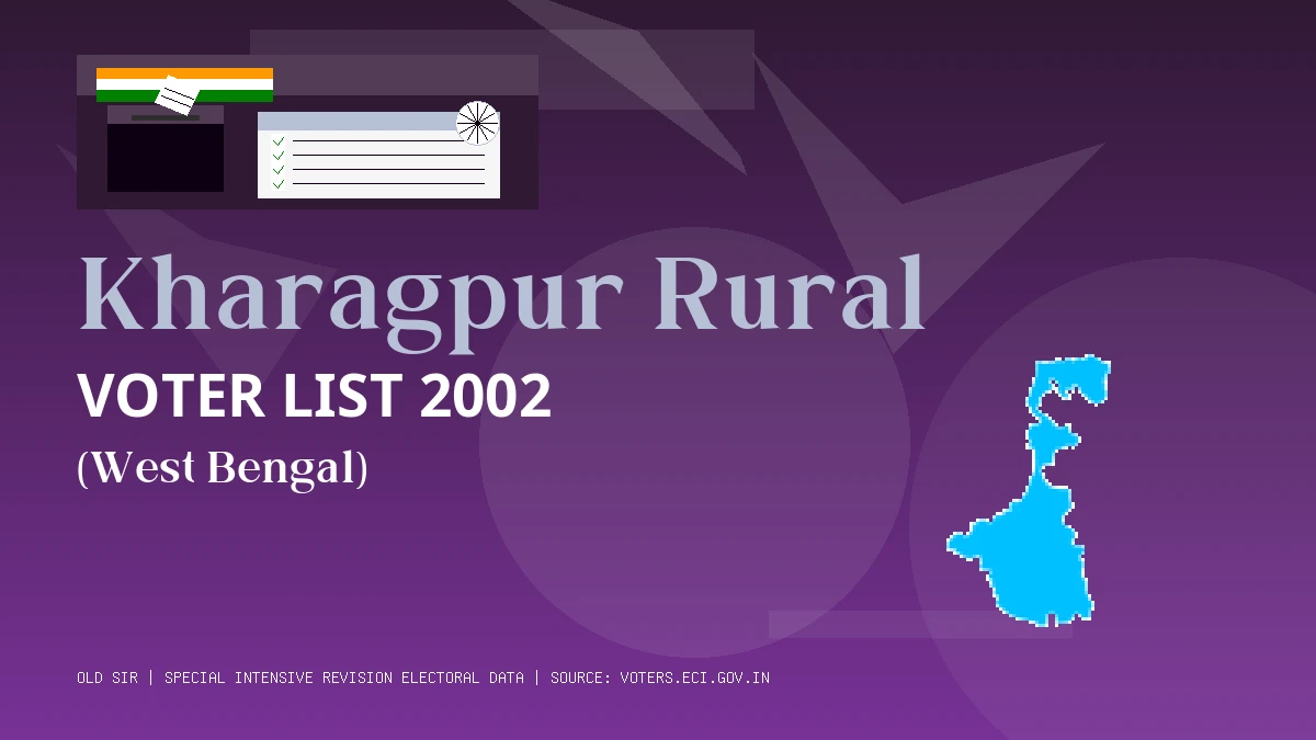 Kharagpur Rural Voter List 2002 PDF Download West Bengal