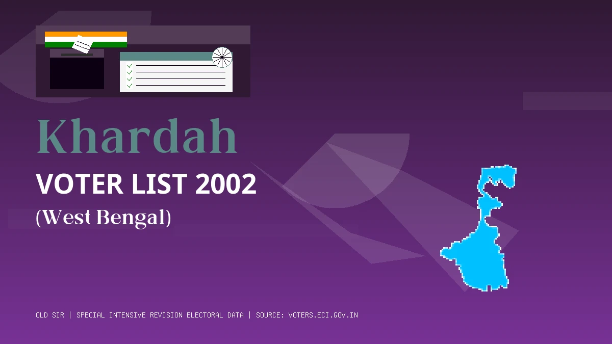 Khardah Voter List 2002 PDF Download West Bengal