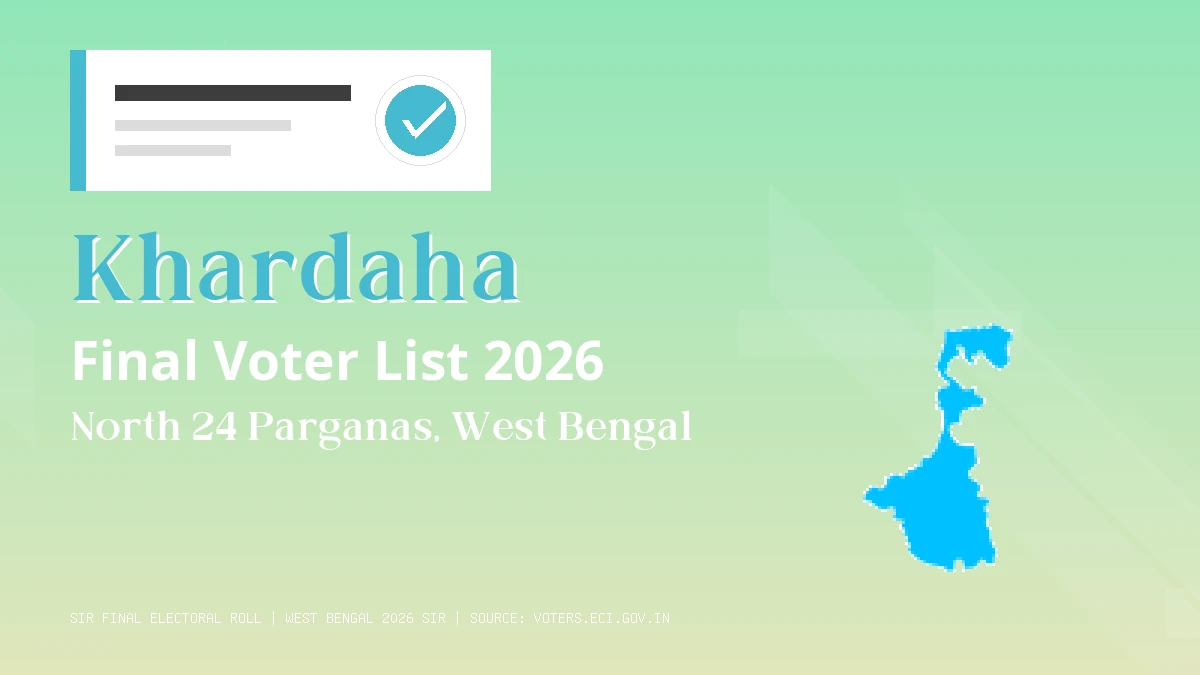 Khardaha Final Voter List 2026 West Bengal