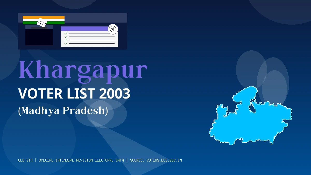 Khargapur Voter List 2003 PDF Download Madhya Pradesh