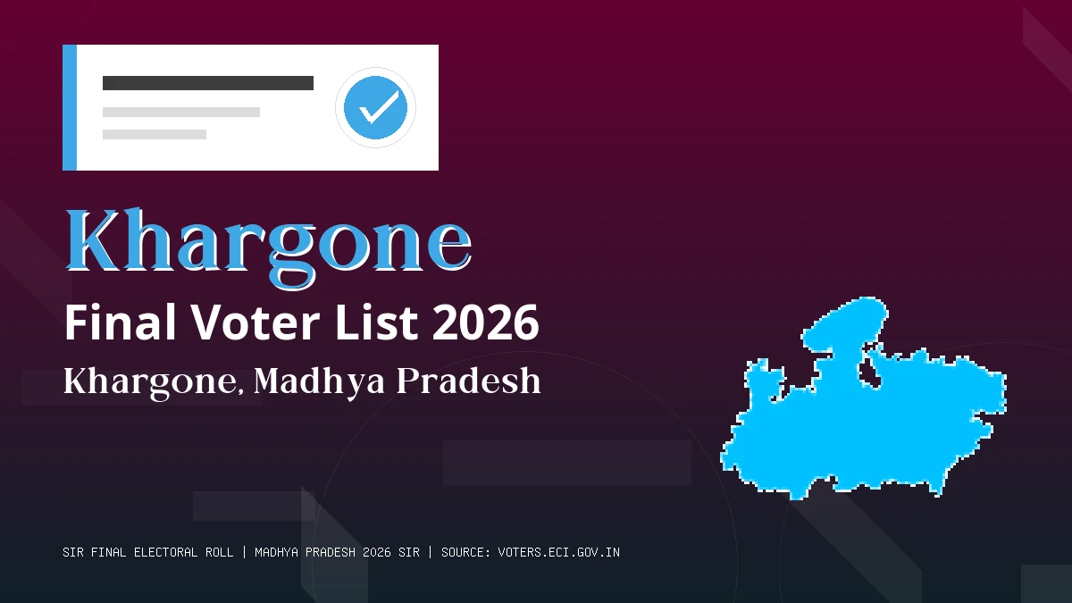 Khargone Final Voter List 2026 Madhya Pradesh