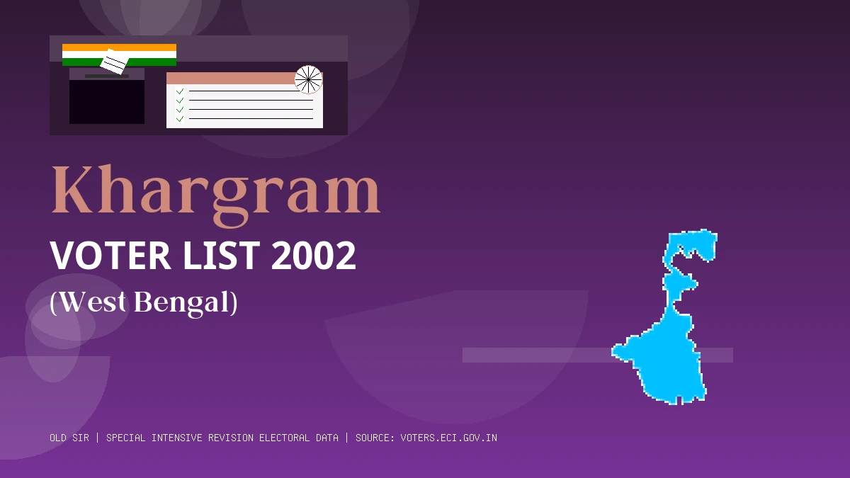 Khargram Voter List 2002 PDF Download West Bengal