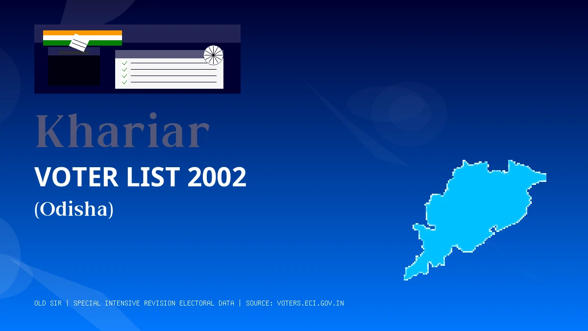 Khariar Voter List 2002 PDF Download Odisha