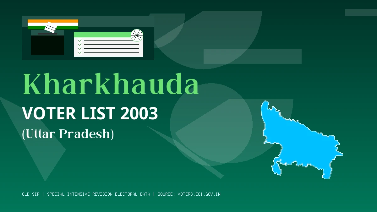 Kharkhauda Voter List 2003 PDF Download Uttar Pradesh