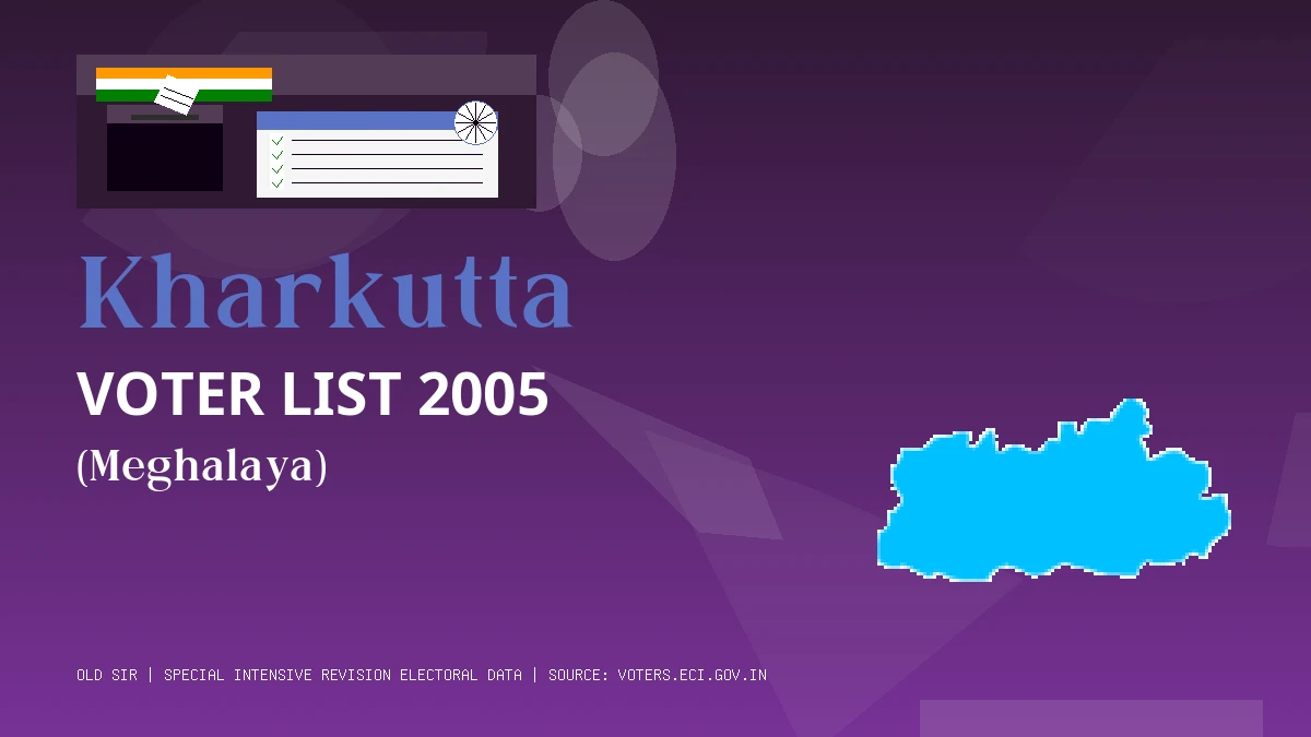 Kharkutta Voter List 2005 PDF Download Meghalaya