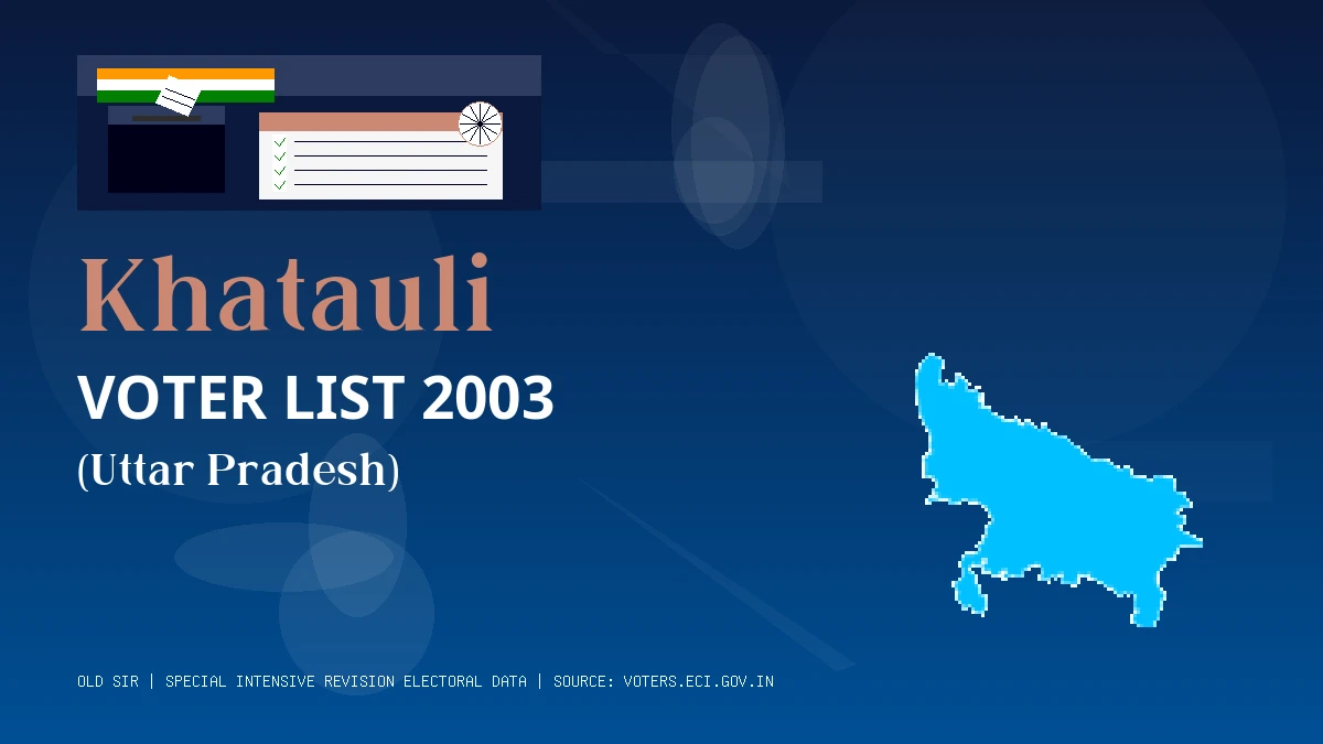 Khatauli Voter List 2003 PDF Download Uttar Pradesh