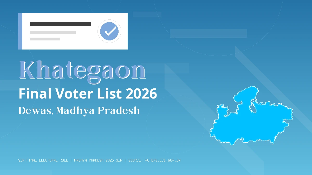 Khategaon Final Voter List 2026 Madhya Pradesh
