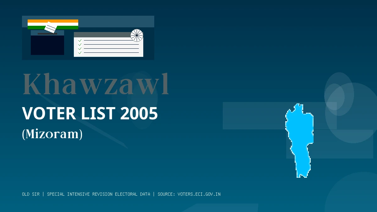 Khawzawl Voter List 2005 PDF Download Mizoram
