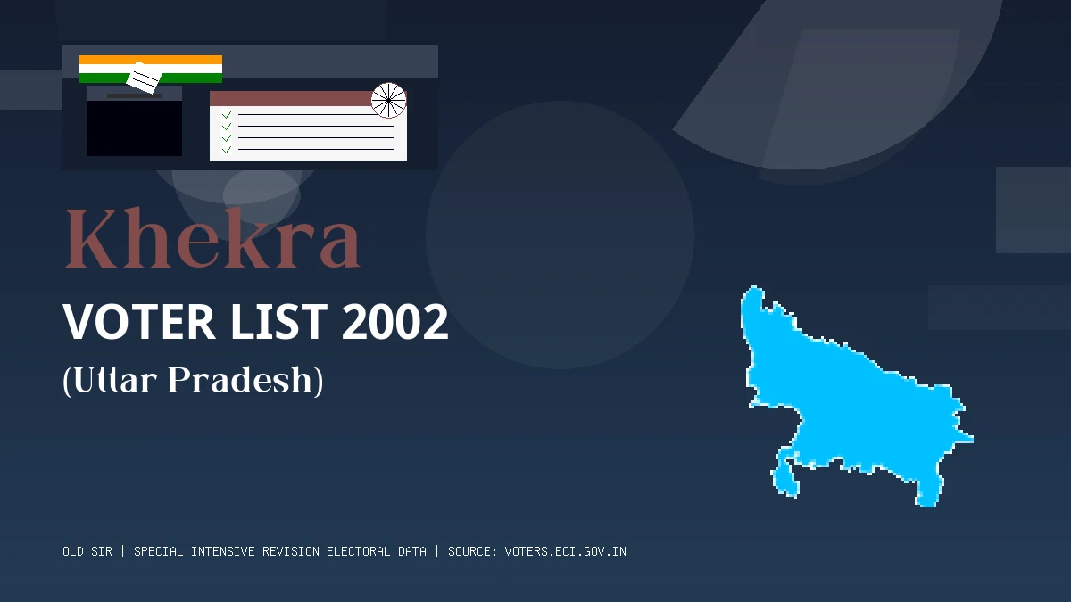 Khekra Voter List 2002 PDF Download Uttar Pradesh