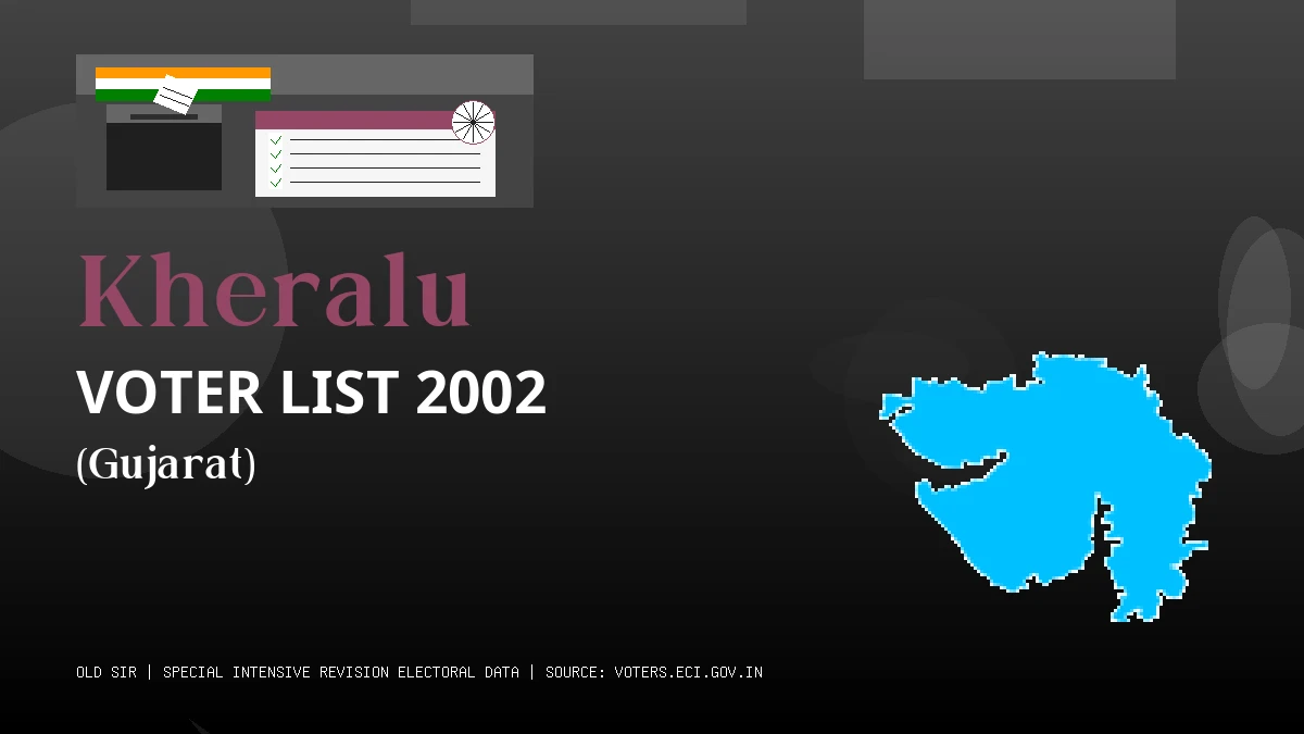 Kheralu Voter List 2002 PDF Download Gujarat