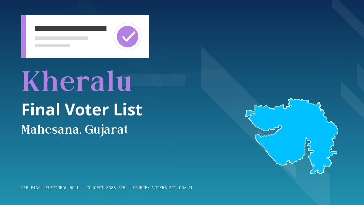 Kheralu Final Voter List Gujarat