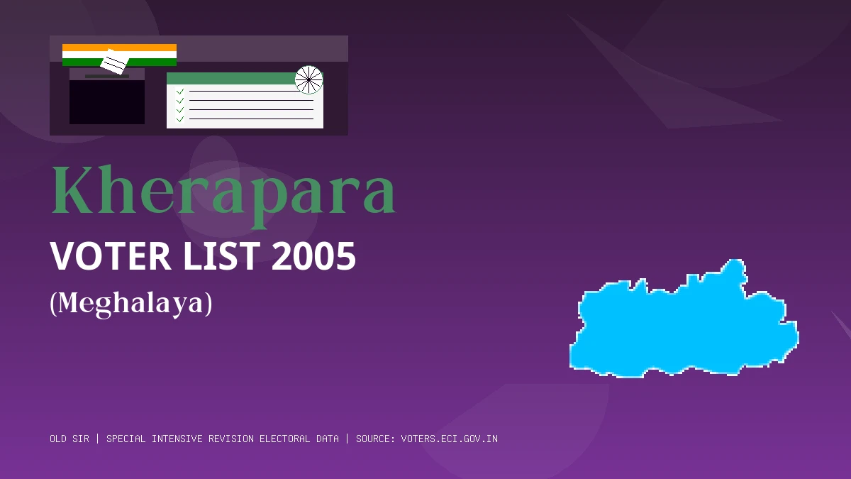 Kherapara Voter List 2005 PDF Download Meghalaya