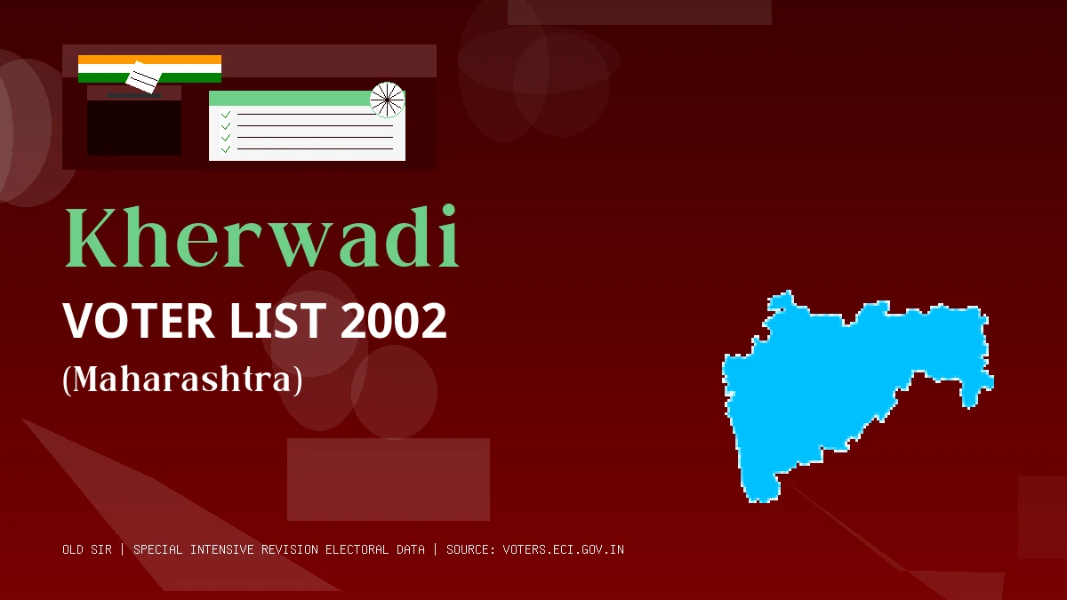 Kherwadi Voter List 2002 PDF Download Maharashtra