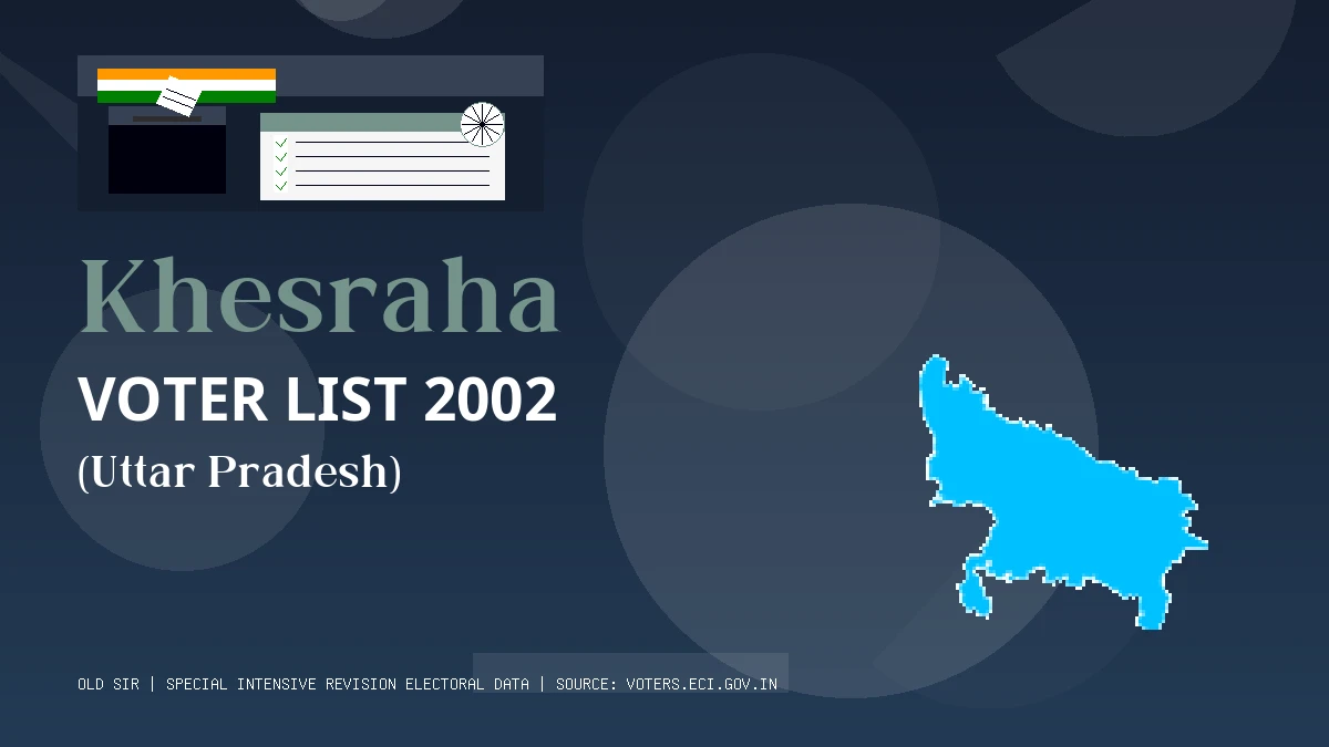 Khesraha Voter List 2002 PDF Download Uttar Pradesh