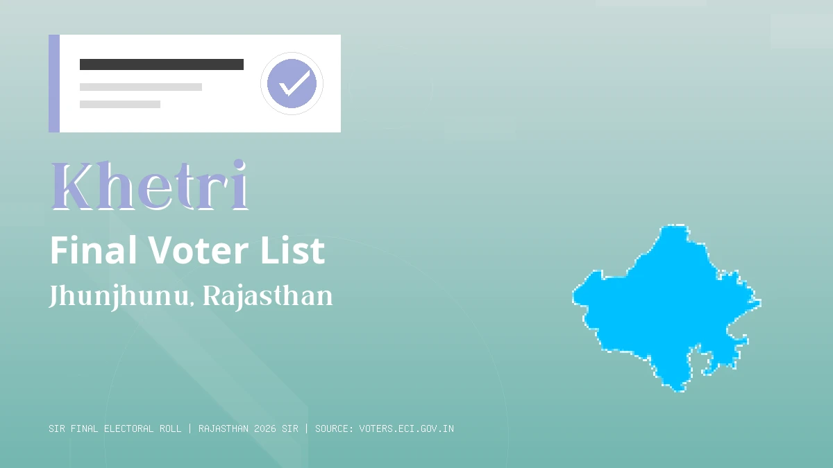 Khetri Final Voter List Rajasthan
