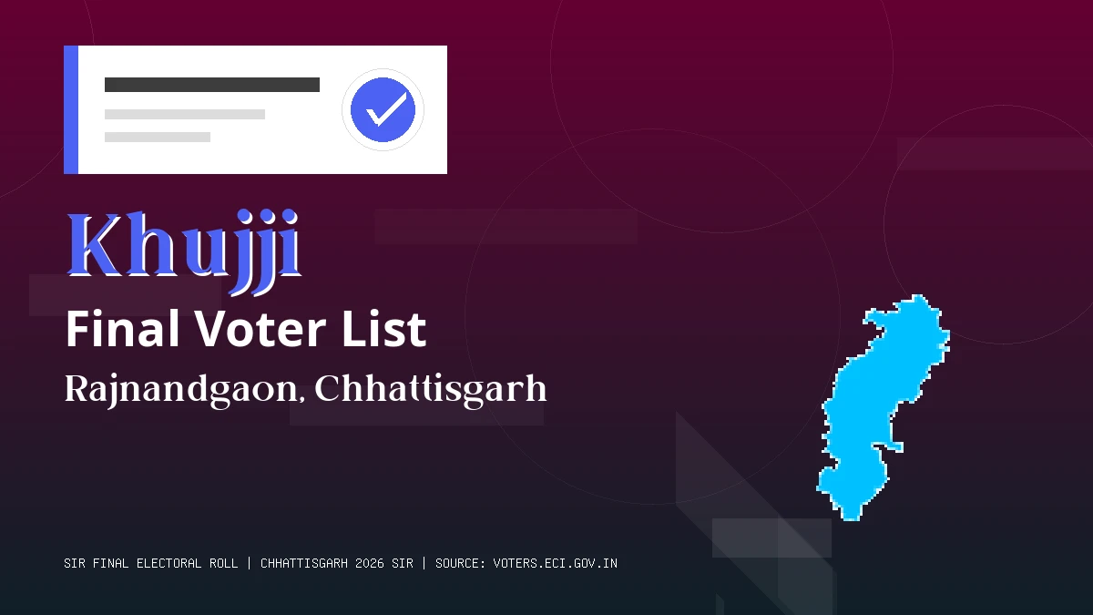 Khujji Final Voter List Chhattisgarh