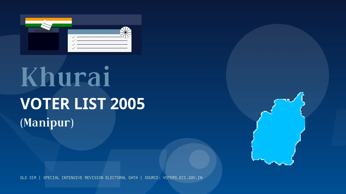 Khurai Voter List 2005 PDF Download Manipur