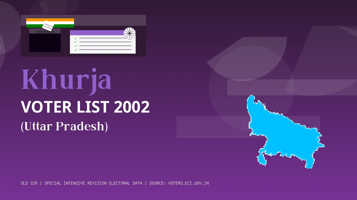Khurja Voter List 2002 PDF Download Uttar Pradesh