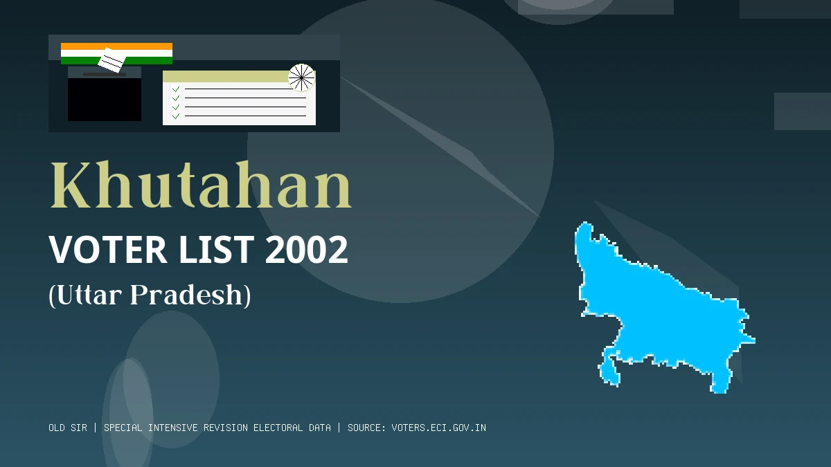 Khutahan Voter List 2002 PDF Download Uttar Pradesh