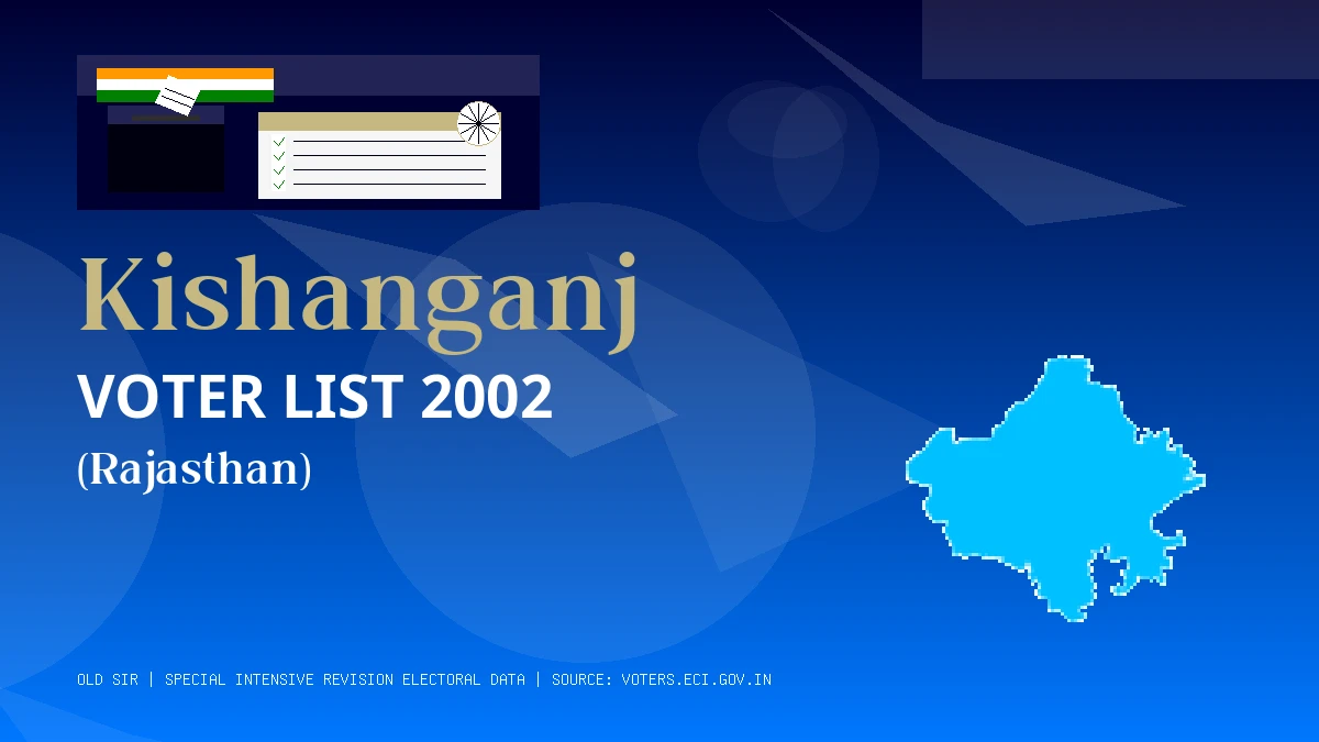 Kishanganj Voter List 2002 PDF Download Rajasthan