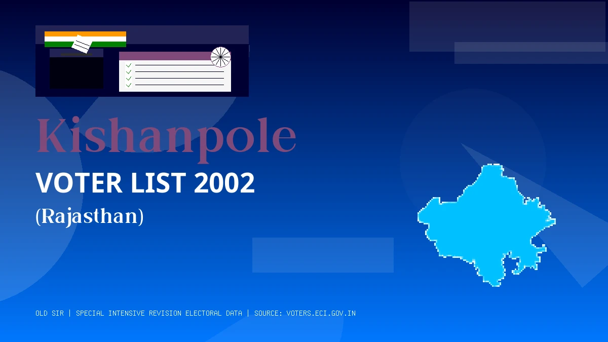 Kishanpole Voter List 2002 PDF Download Rajasthan