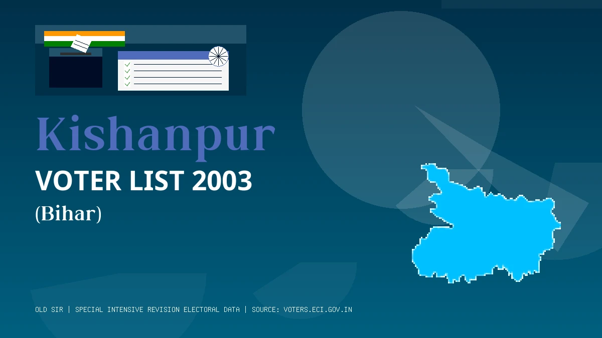 Kishanpur Voter List 2003 PDF Download Bihar
