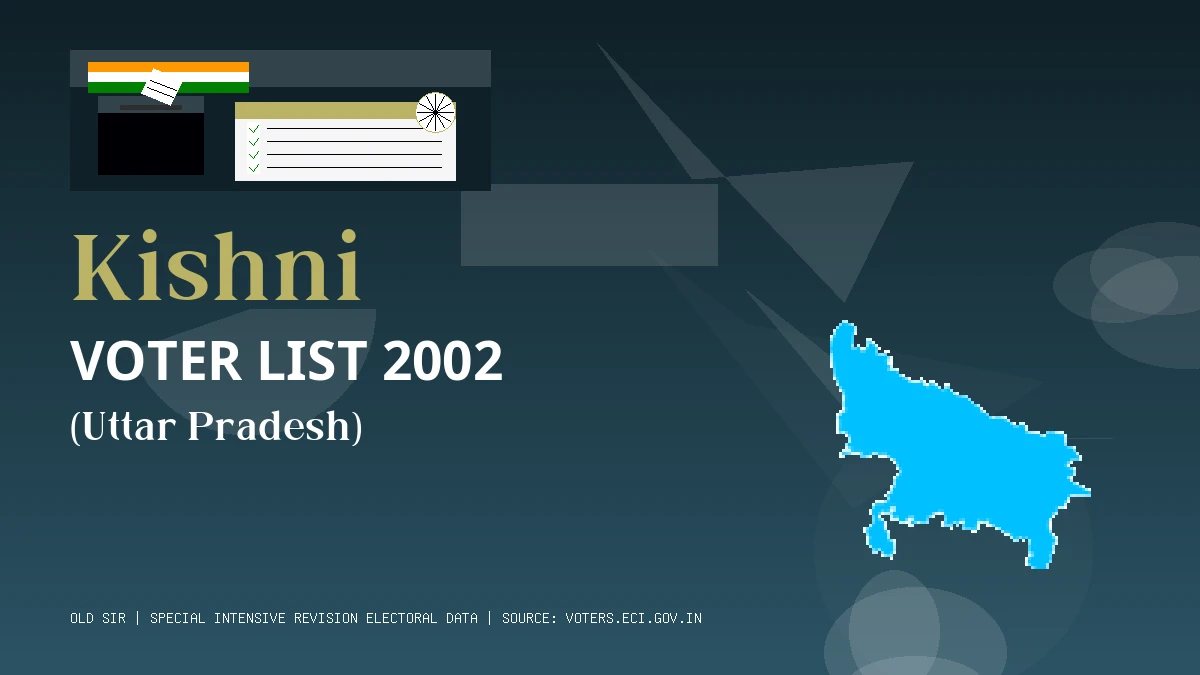 Kishni Voter List 2002 PDF Download Uttar Pradesh