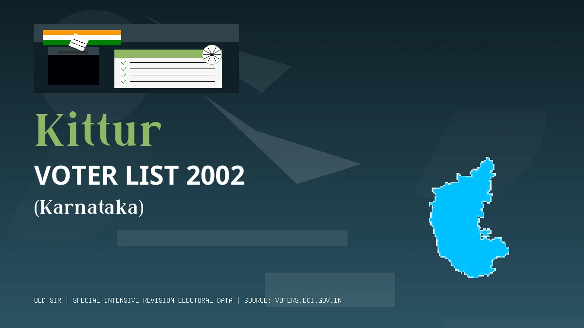 Kittur Voter List 2002 PDF Download Karnataka