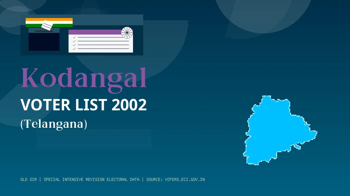Kodangal Voter List 2002 PDF Download Telangana