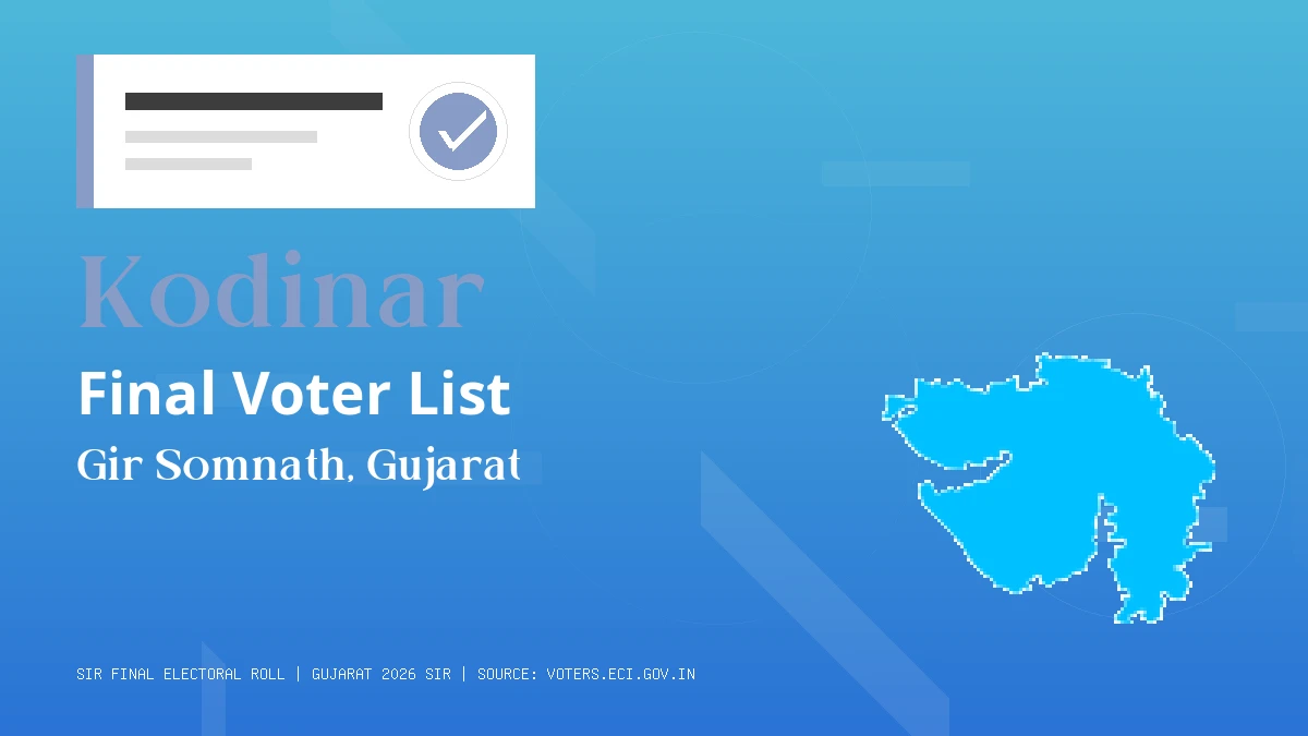 Kodinar Final Voter List Gujarat