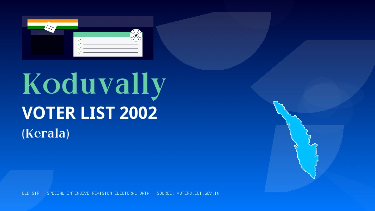 Koduvally Voter List 2002 PDF Download Kerala
