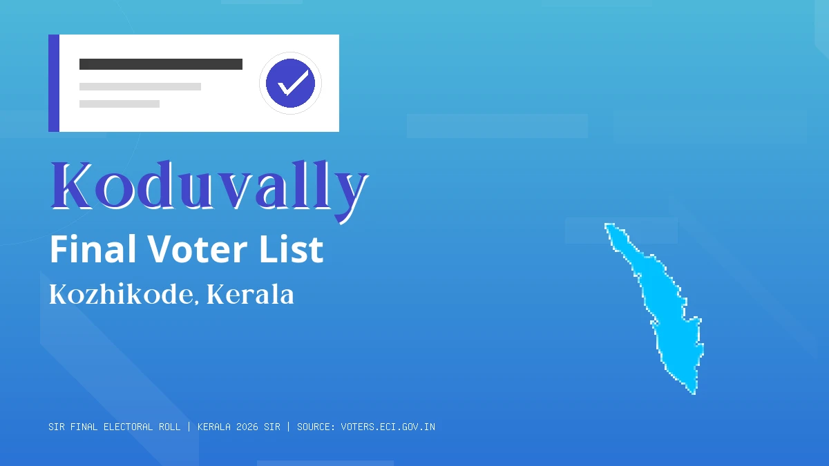 Koduvally Final Voter List Kerala