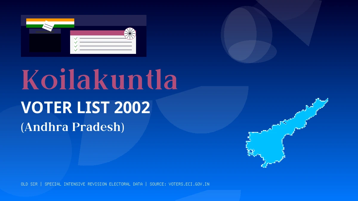 Koilakuntla Voter List 2002 PDF Download Andhra Pradesh