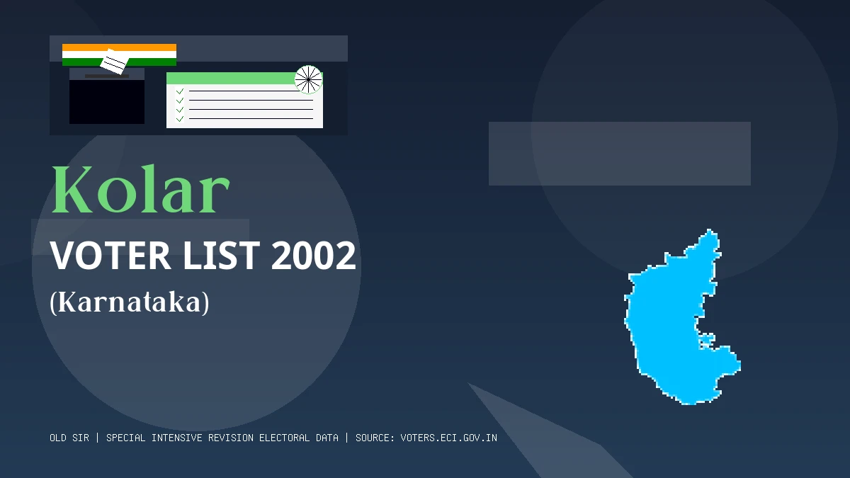 Kolar Voter List 2002 PDF Download Karnataka