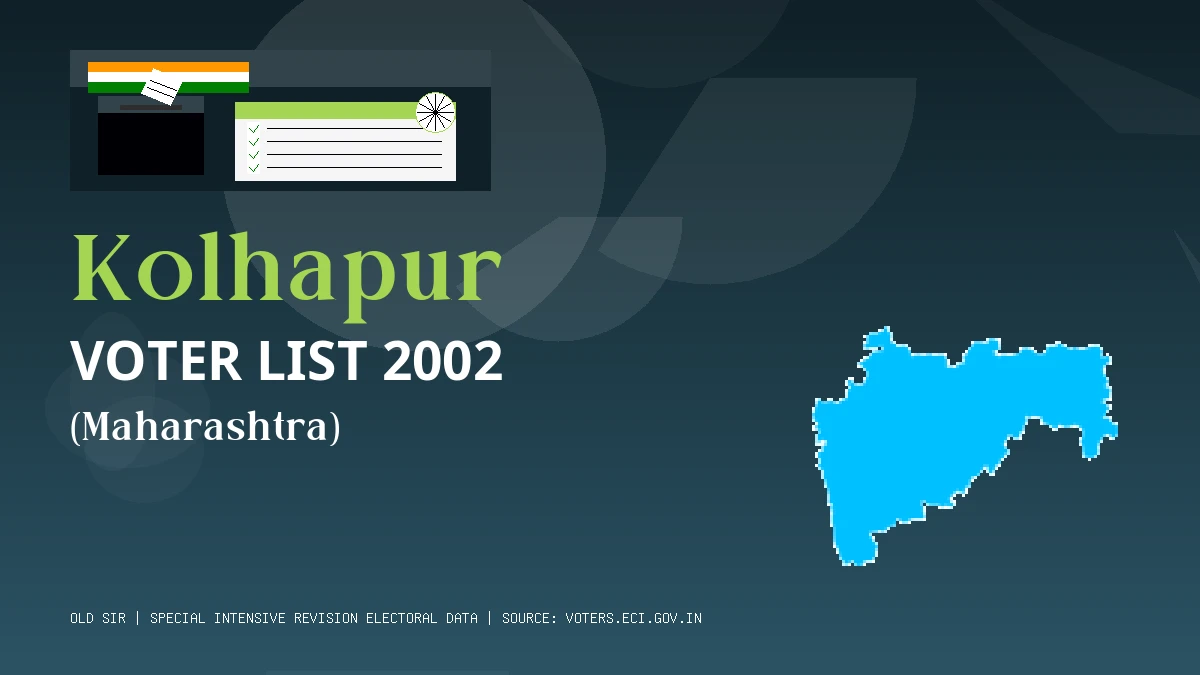 Kolhapur Voter List 2002 PDF Download Maharashtra