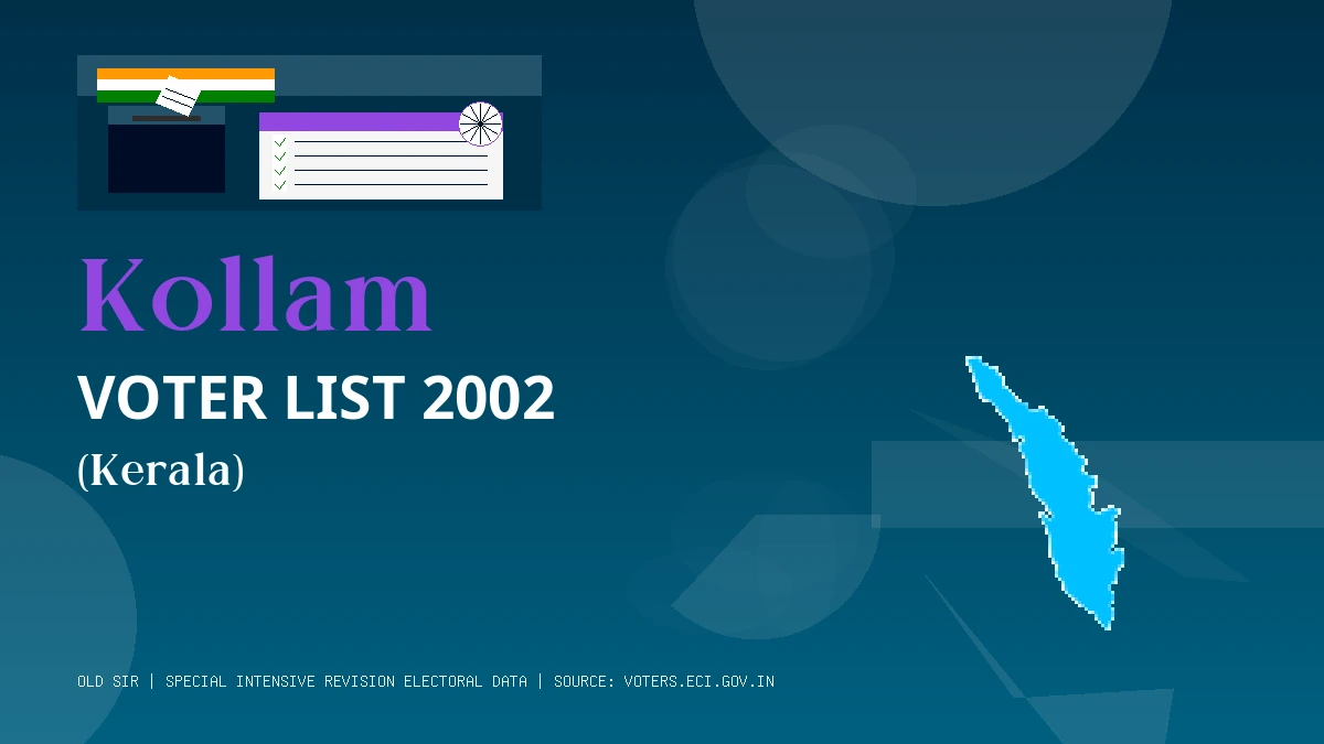 Kollam Voter List 2002 PDF Download Kerala