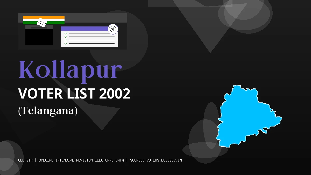 Kollapur Voter List 2002 PDF Download Telangana