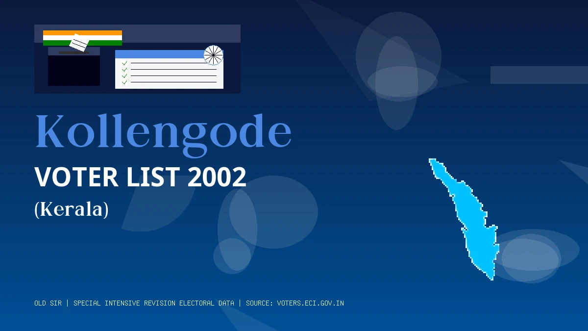 Kollengode Voter List 2002 PDF Download Kerala