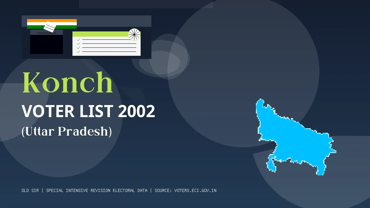 Konch Voter List 2002 PDF Download Uttar Pradesh