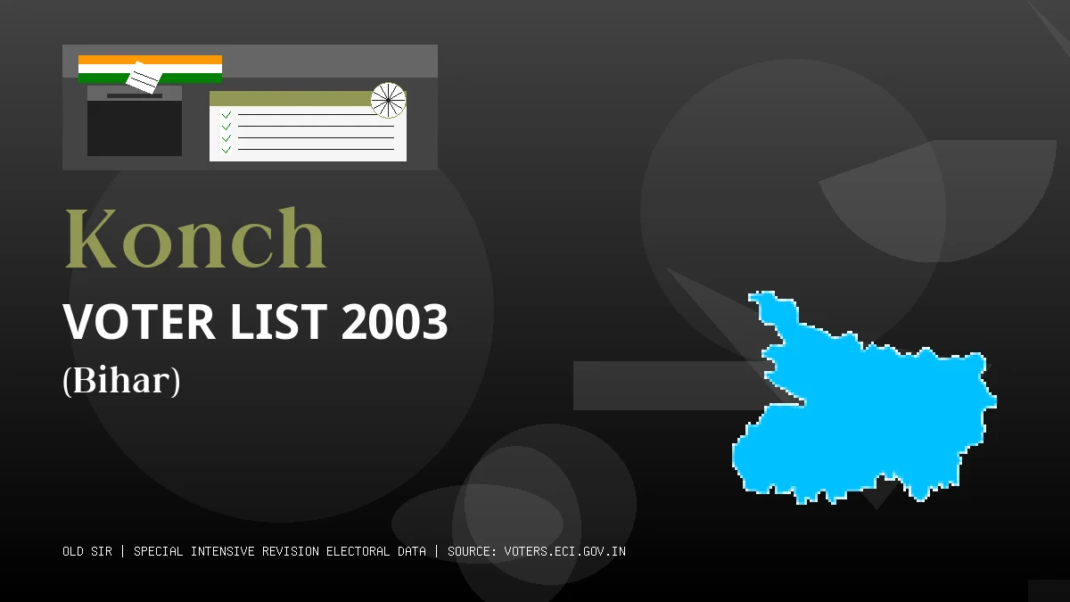 Konch Voter List 2003 PDF Download Bihar