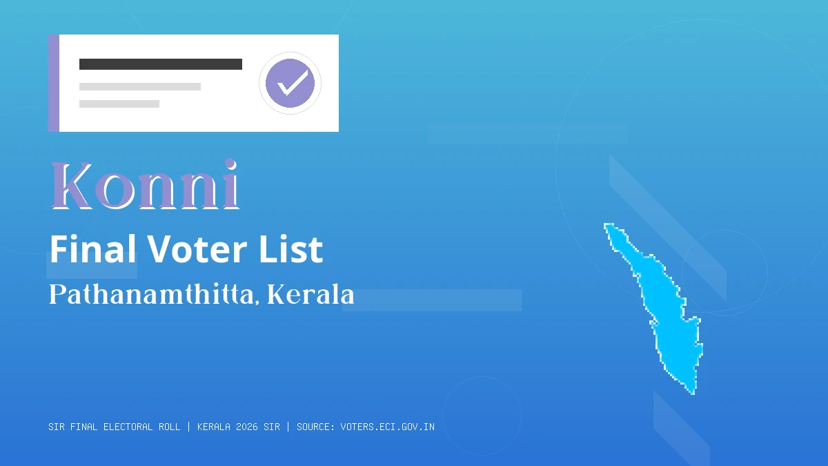 Konni Final Voter List Kerala