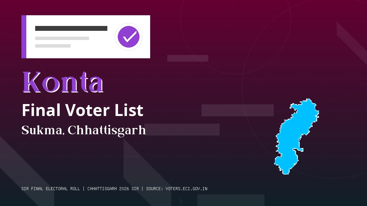Konta Final Voter List Chhattisgarh