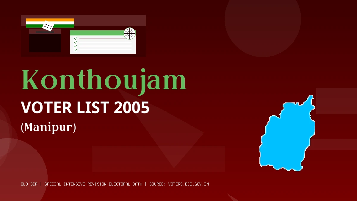 Konthoujam Voter List 2005 PDF Download Manipur