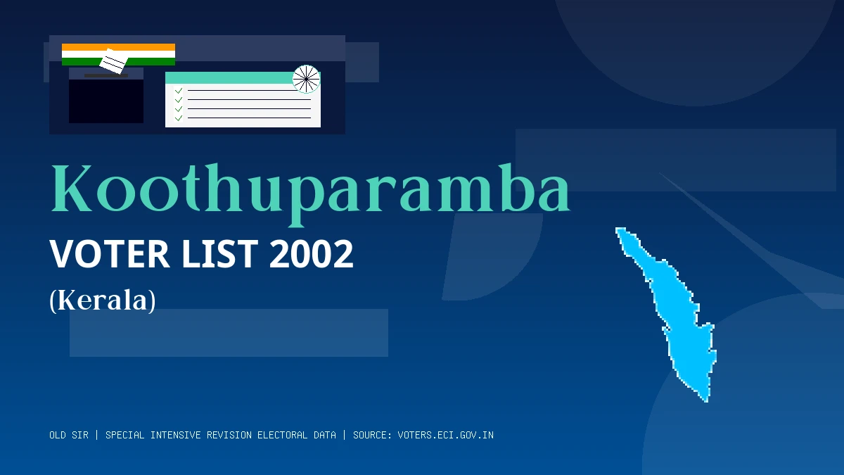 Koothuparamba Voter List 2002 PDF Download Kerala