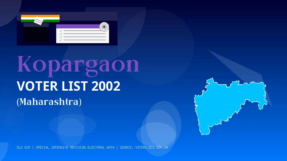 Kopargaon Voter List 2002 PDF Download Maharashtra